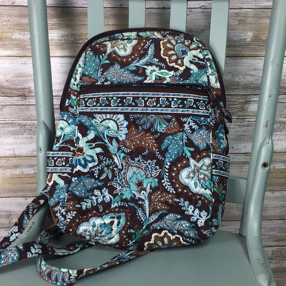 Vera Bradley Java Blue Backpack Purse 